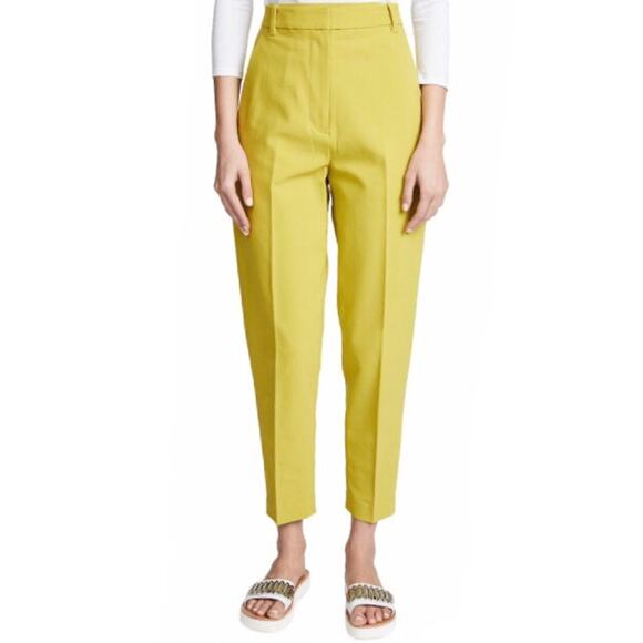 3.1 Phillip Lim NWT Double-waistband Tailored Tapered Pants In Chartreuse 0 - Picture 1 of 5